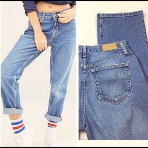 Women's Tommy Hilfiger Vintage Light Wash Boyfriend Jeans 90s Cotton Size 8